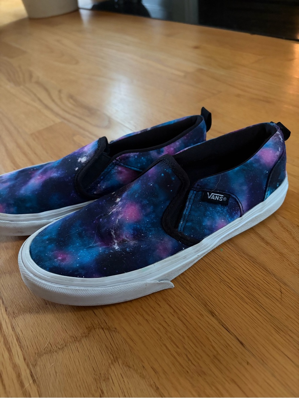 Vans Kids Slip-On Sneakers in Galaxy Blue and Purple